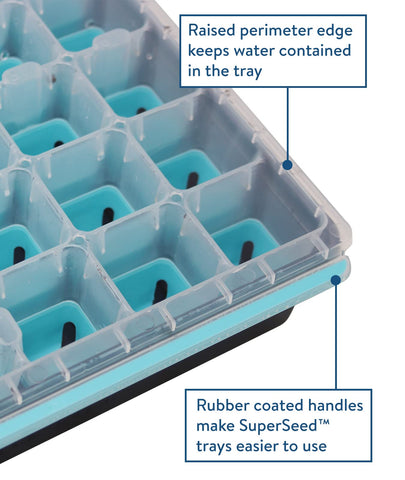 Burpee SuperSeed soft silicone cradle protects delicate seedlings during handling