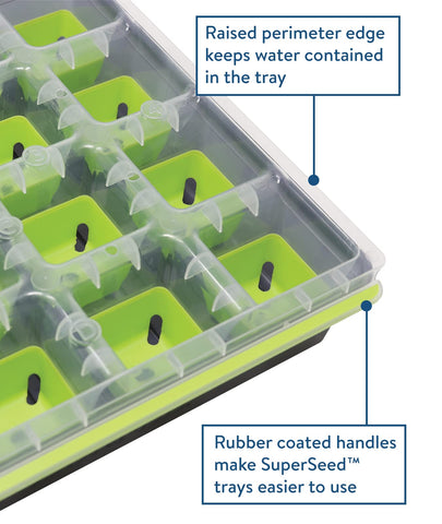 Burpee SuperSeed tray corner drainage improves soil airflow and root health