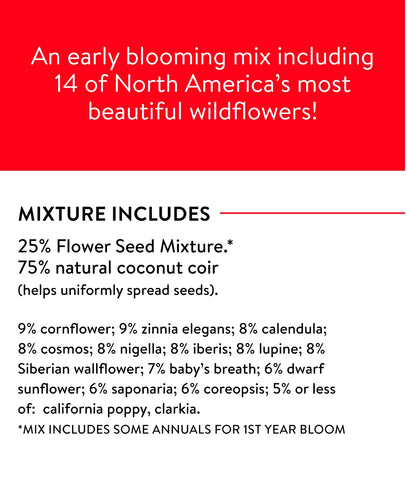 Burpee seeds bloom from spring through fall for extended color.
