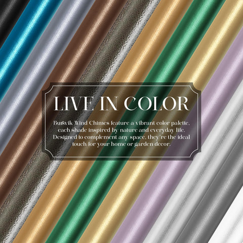 Bursvik aluminium tubes with black anodized finish deliver durable sound.