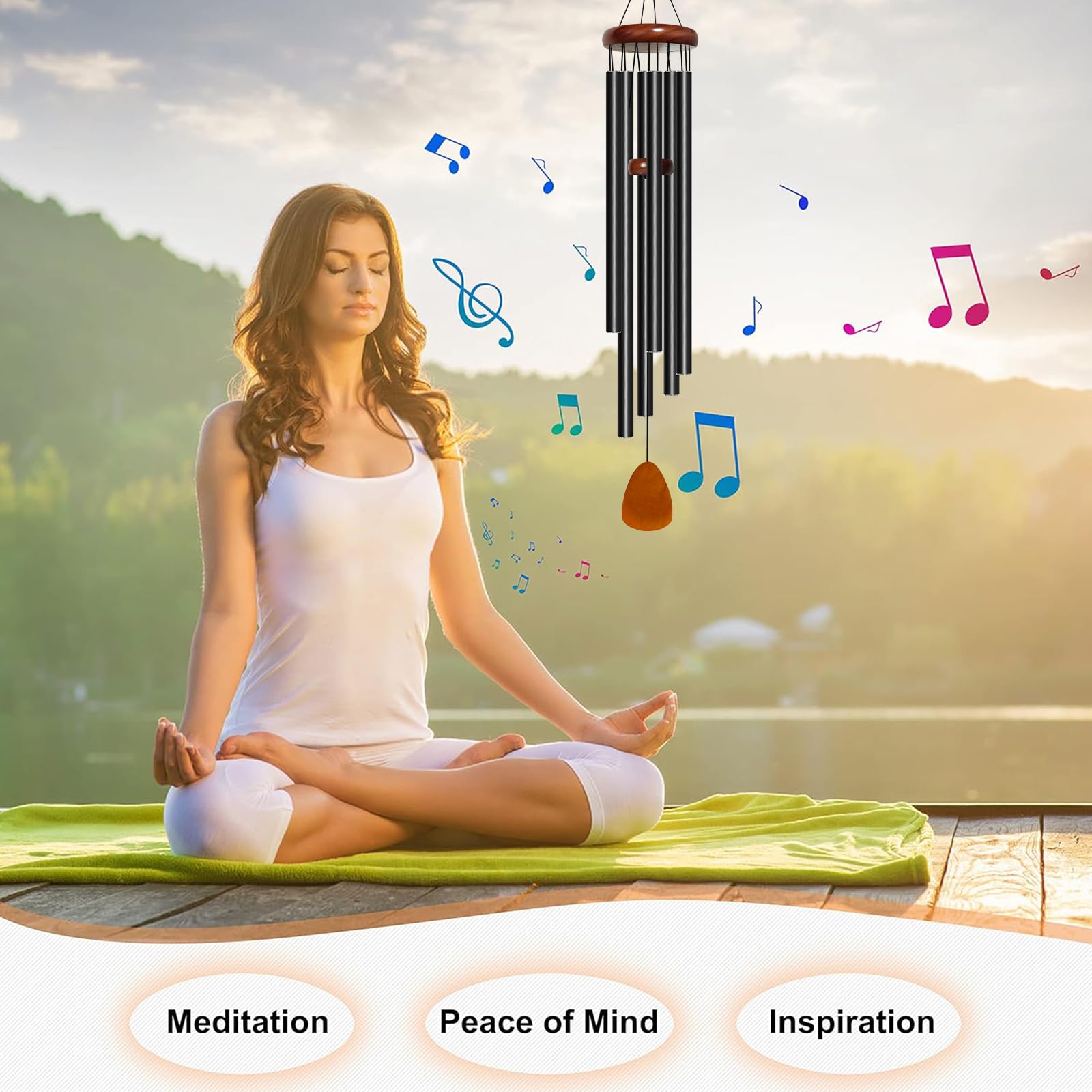 Bursvik garden wind chimes blend wood and metal for stylish décor