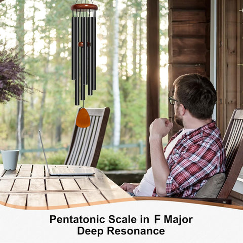 Bursvik wind catcher is adjustable to control chime volume.