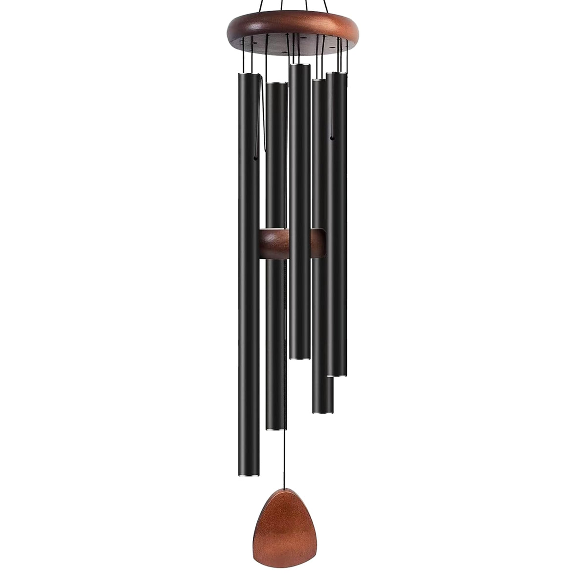 Bursvik wind chime outdoor-deep-tone 42-inch enhances garden ambiance.