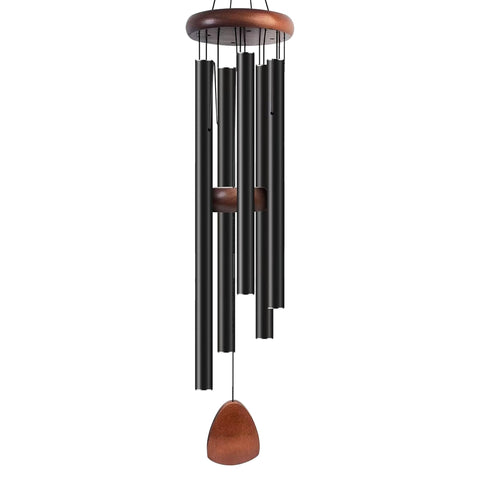 Bursvik wind chime outdoor-deep-tone 42-inch enhances garden ambiance.