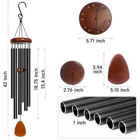Bursvik wind chime uses nylon rope and pine top for weather resistance.