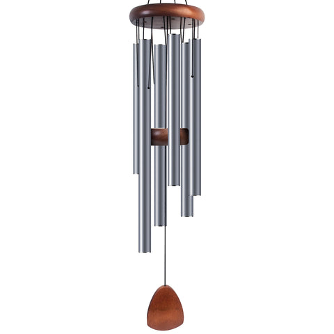 Bursvik wind chimes 37-inch blue-grey outdoor decor adds calming tones.