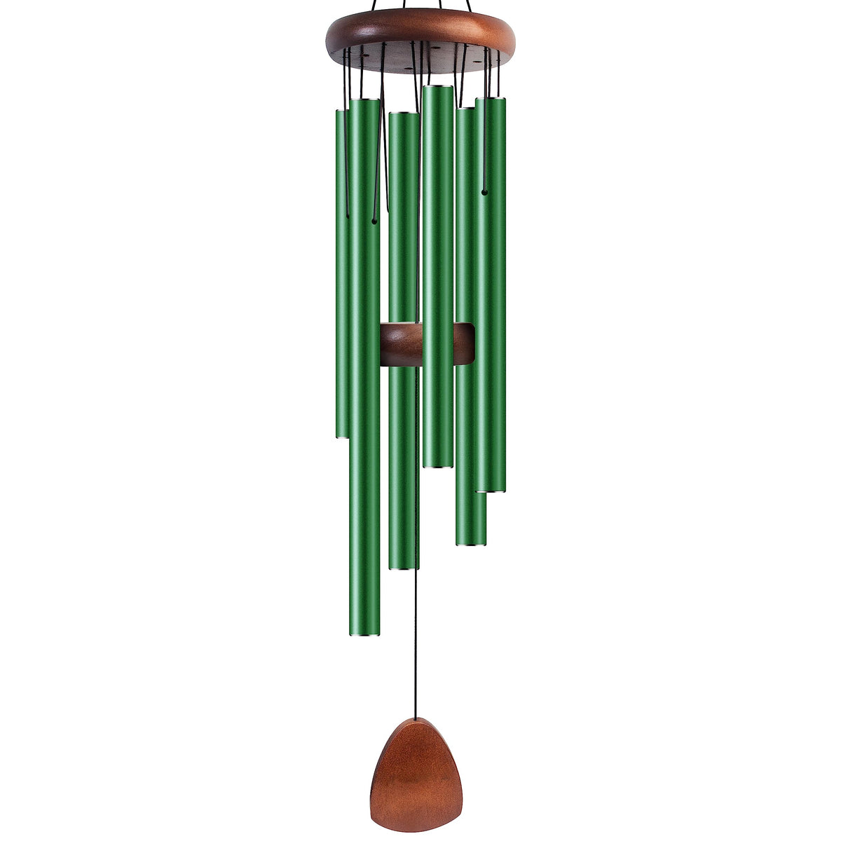 Bursvik wind chimes 37-inch green tubes for a calming garden ambiance
