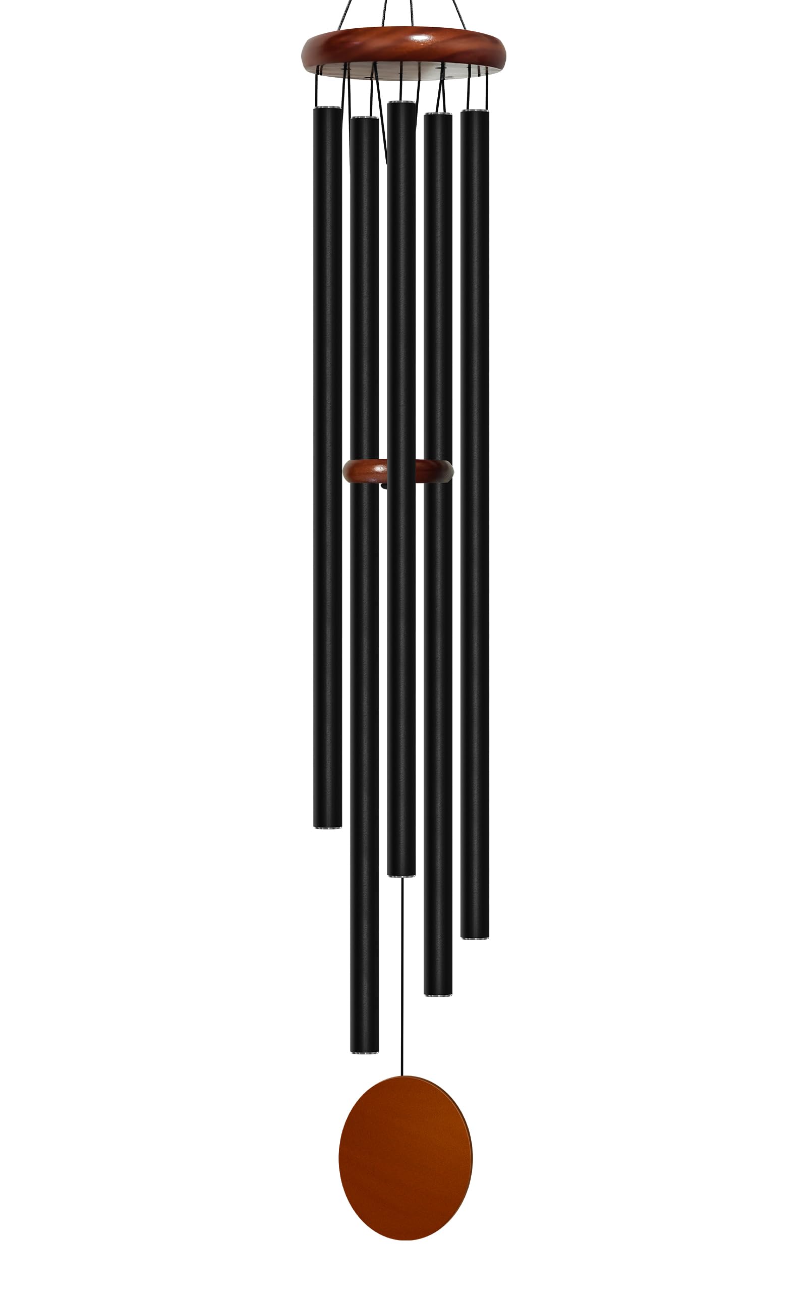 Bursvik wind chimes 60-inch outdoor hanging, deep-tone ambiance for garden spaces.