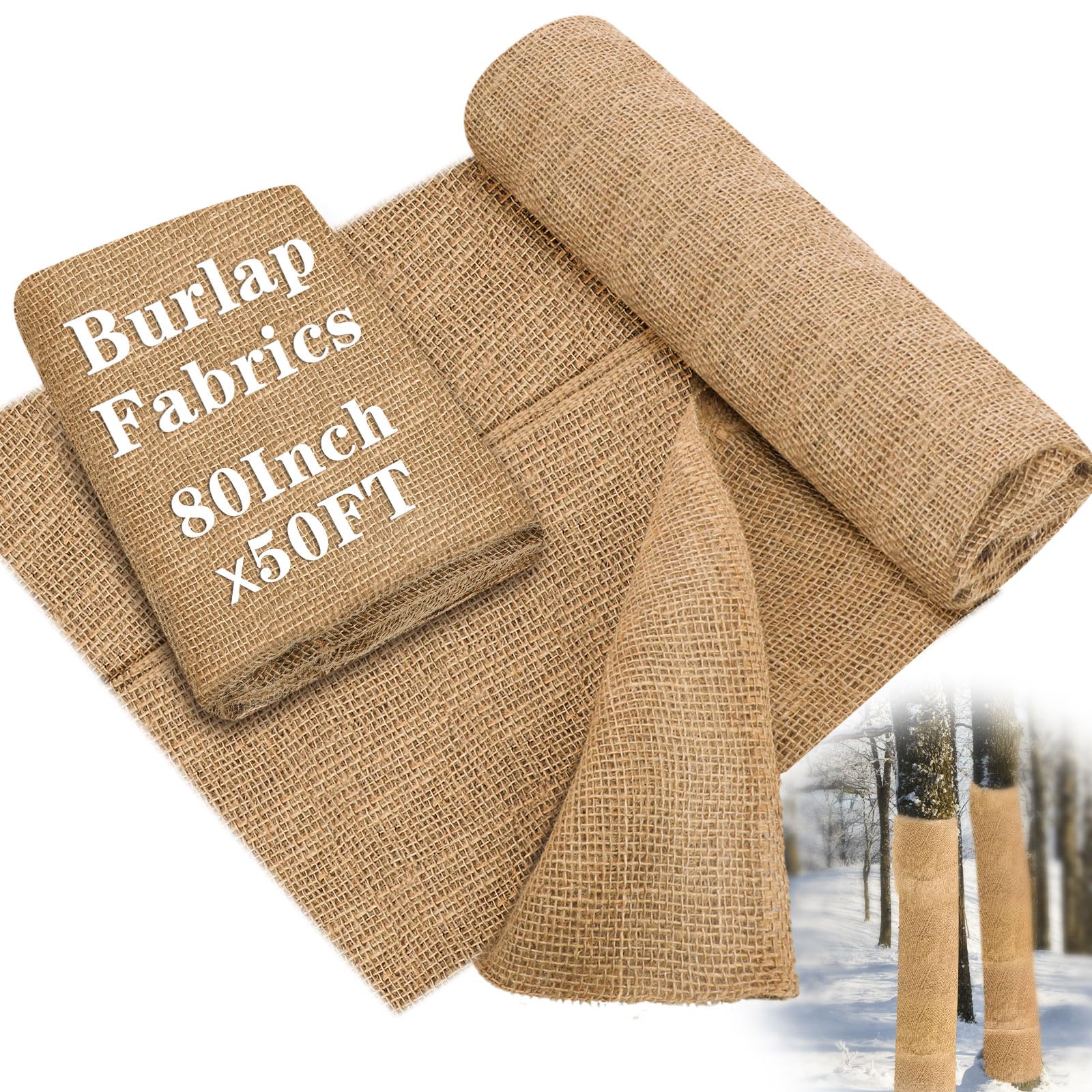 Buryeah burlap is easy to cut and wrap around plants.