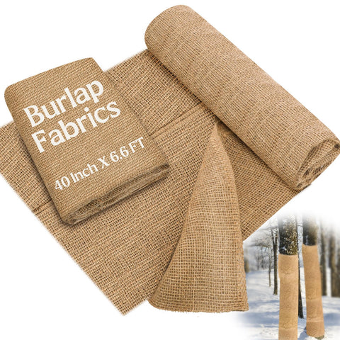 Buryeah natural burlap textile great for outdoor party decor and crafts.