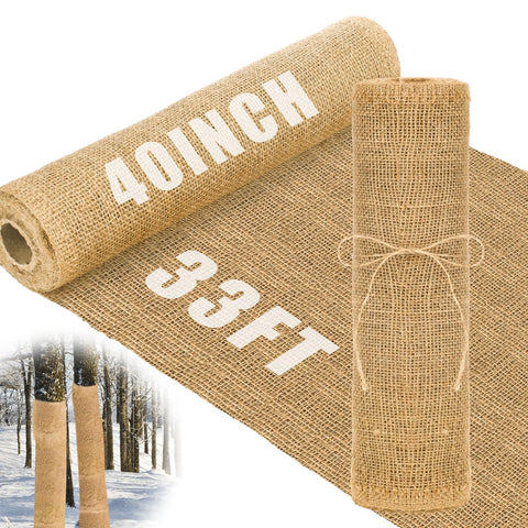 Buryeah burlap roll with natural weave for durable garden coverage