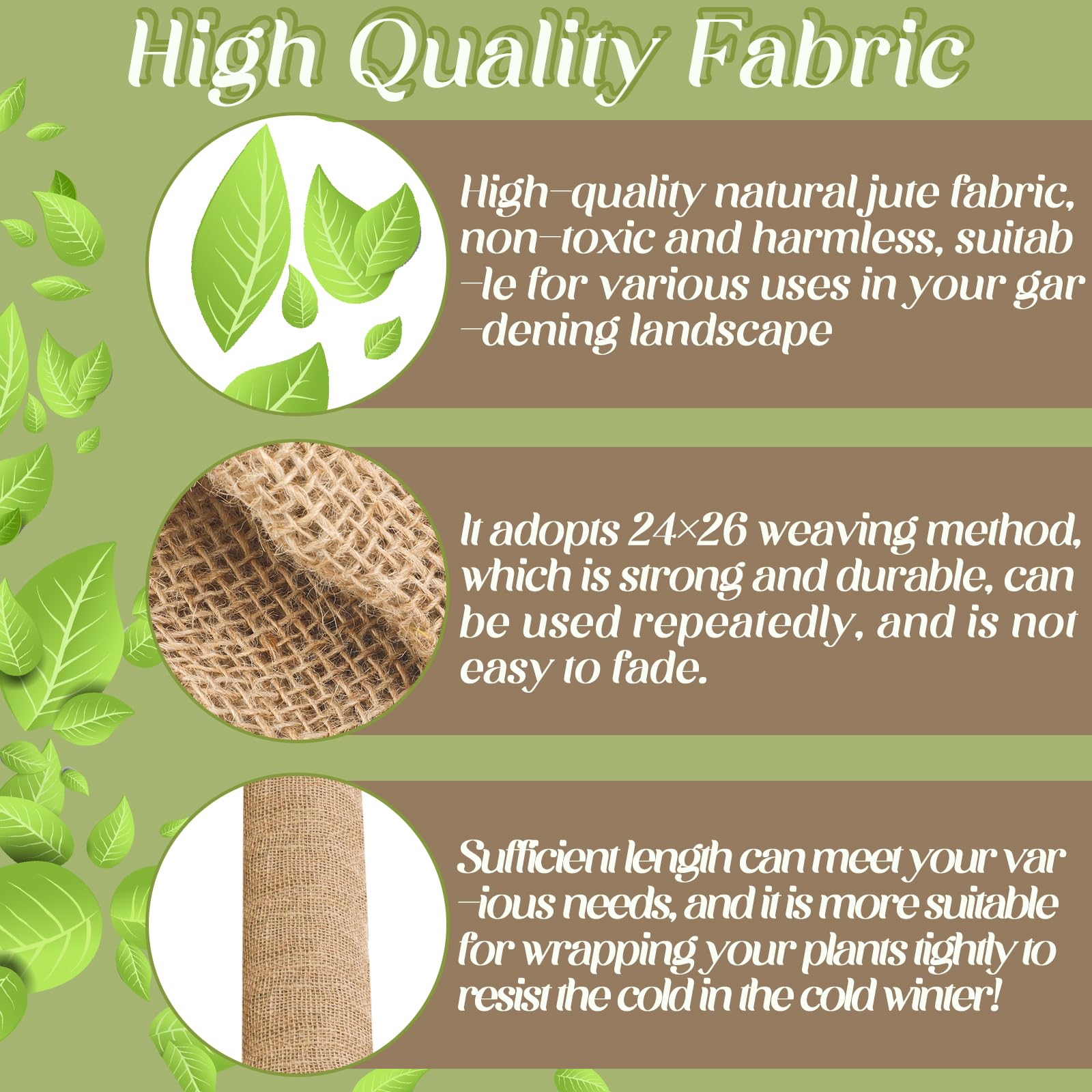 Easy to secure Buryeah burlap around planters with rope