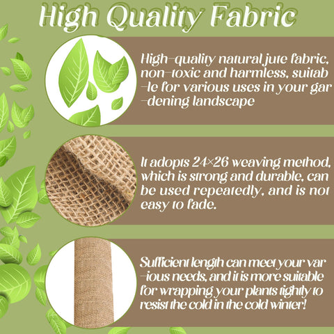 Easy to secure Buryeah burlap around planters with rope