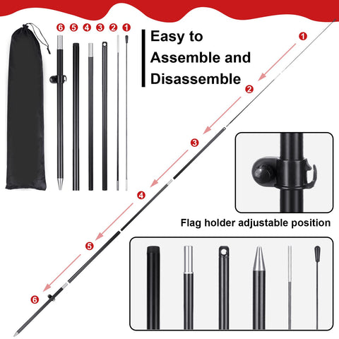 Buryeah flagpole set for durable display during open house events