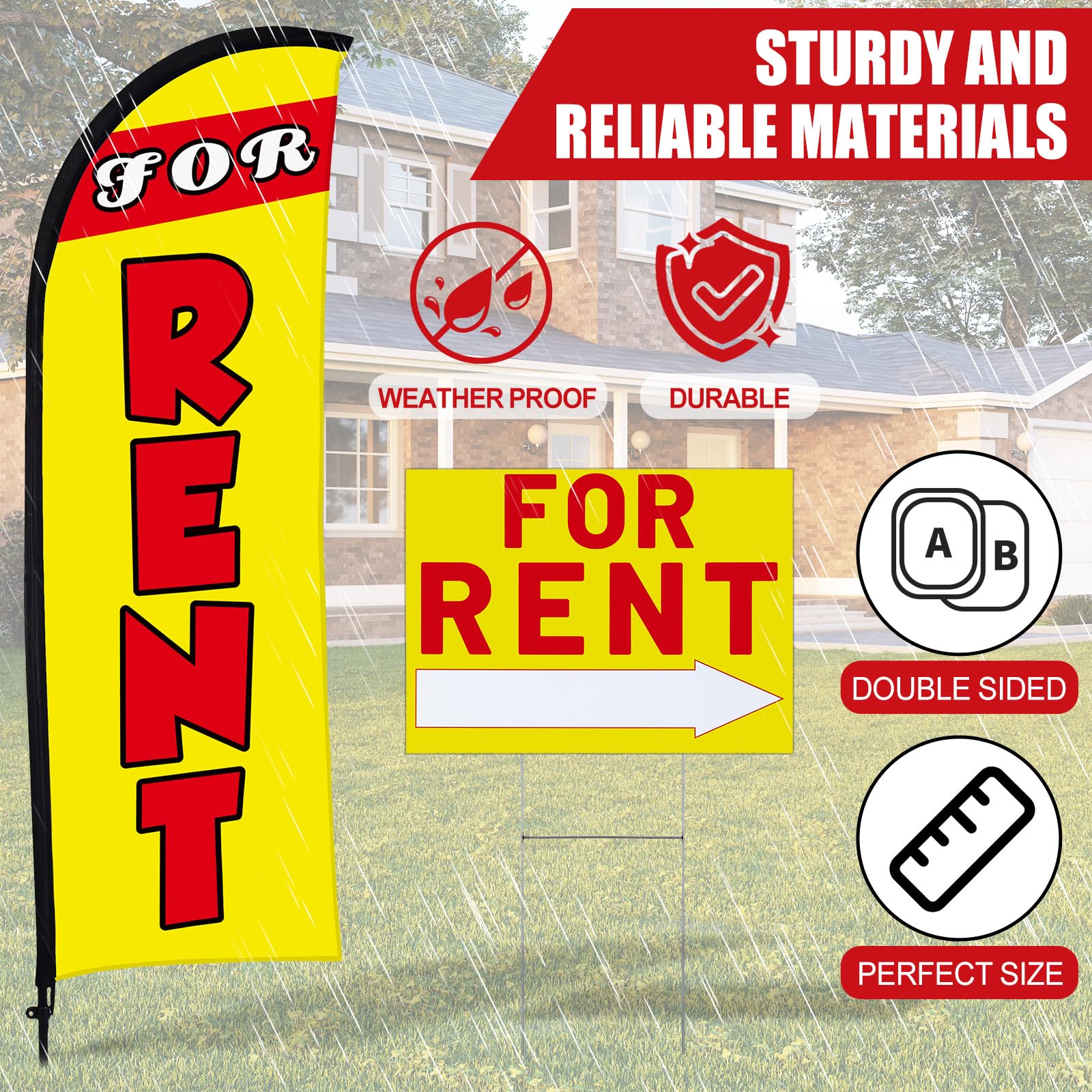Buryeah set in use on a property showcases rental signage effectiveness.