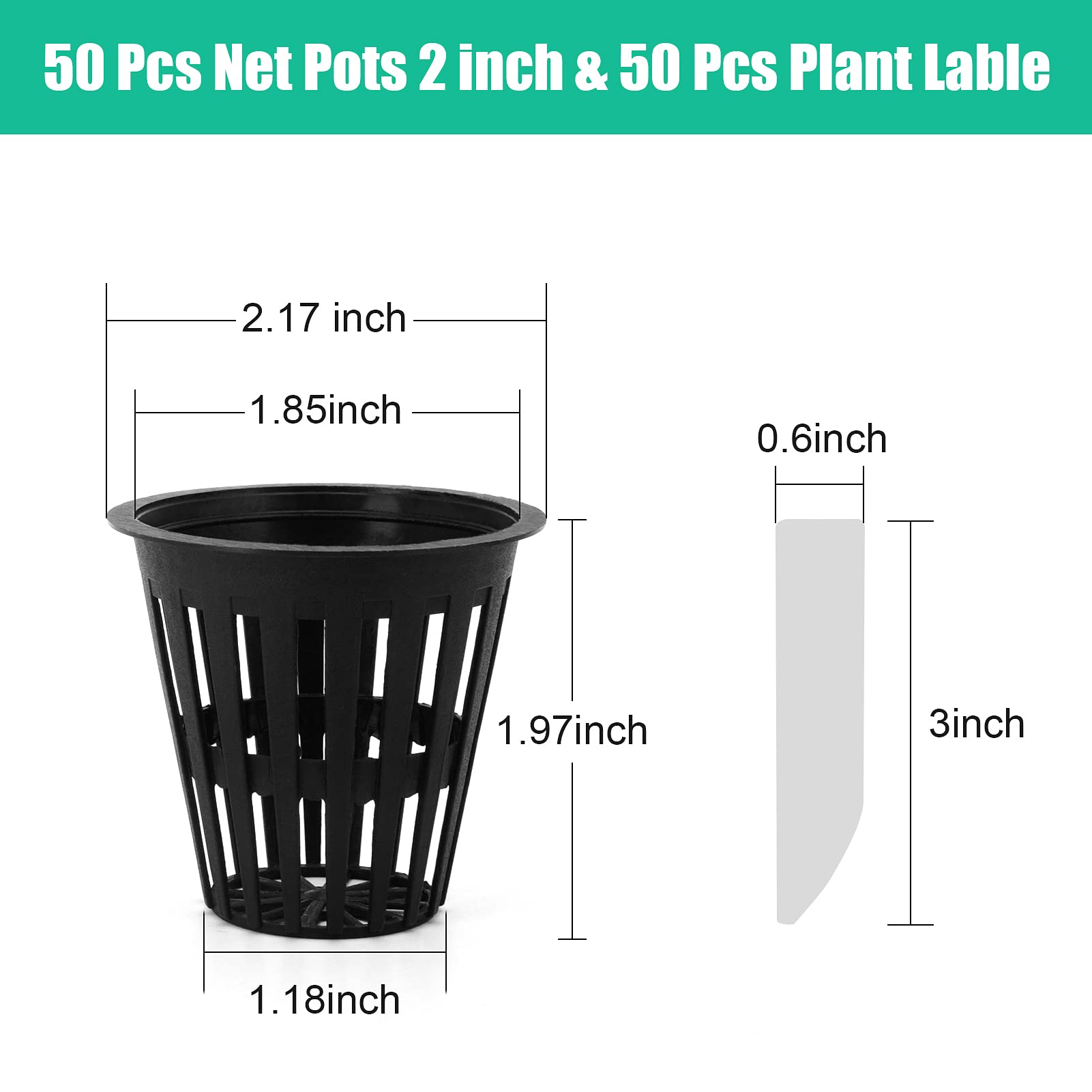 Business King 2-inch net pot closeup highlighting UV resistant plastic for outdoor use.