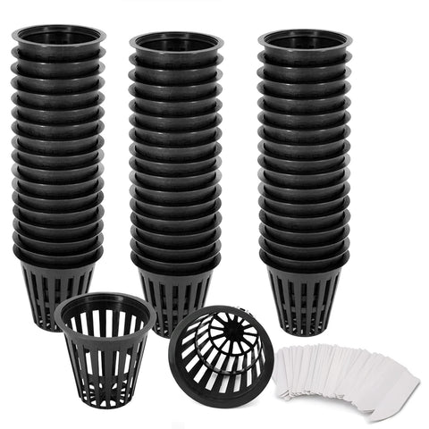 Business King 2-inch net pot overview with 50-pack and labels for organized hydroponic setups.