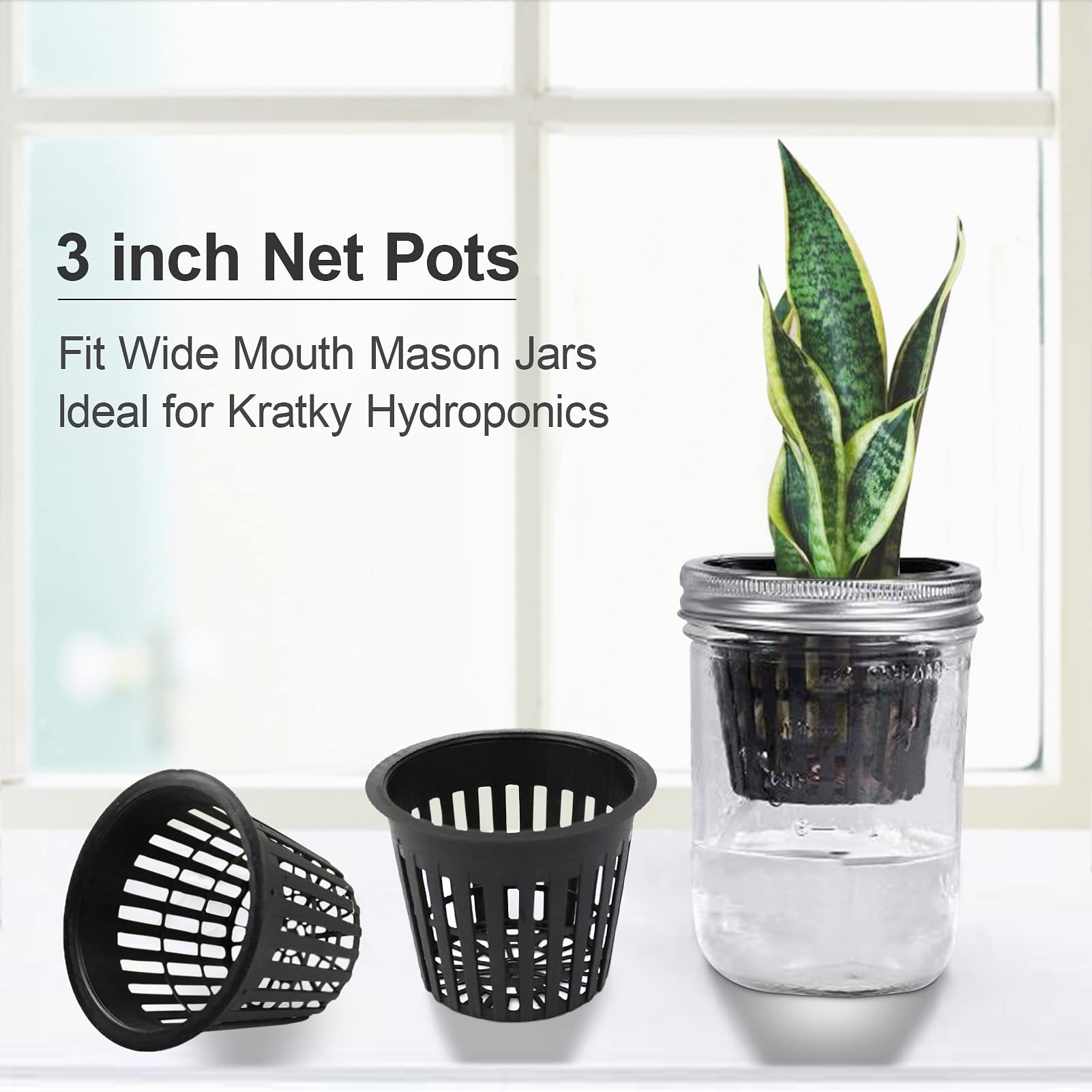 Business King hydroponic net pots with wide mouth improve root access.