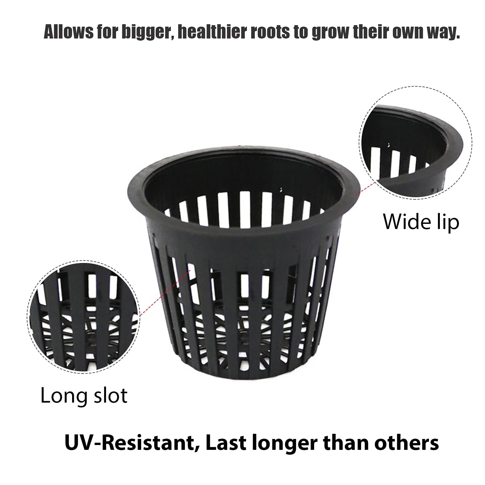 Business King UV-resistant plastic net pot resists outdoor weather.
