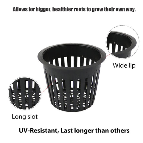 Business King UV-resistant plastic net pot resists outdoor weather.