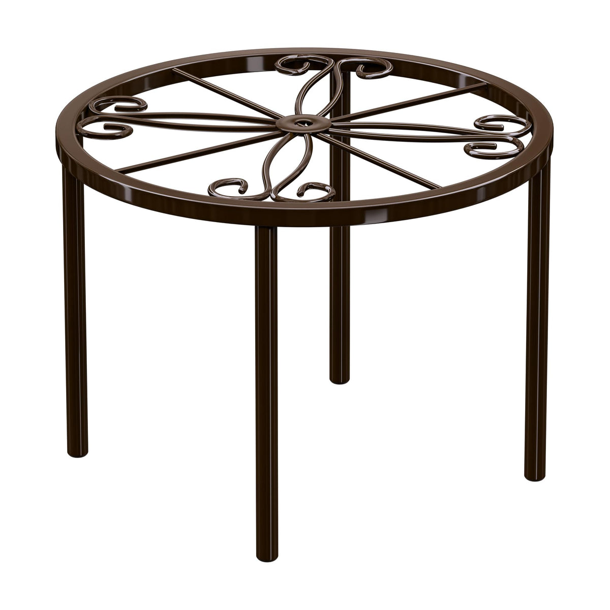 Bussdis brown round plant stand indoor decorative display.