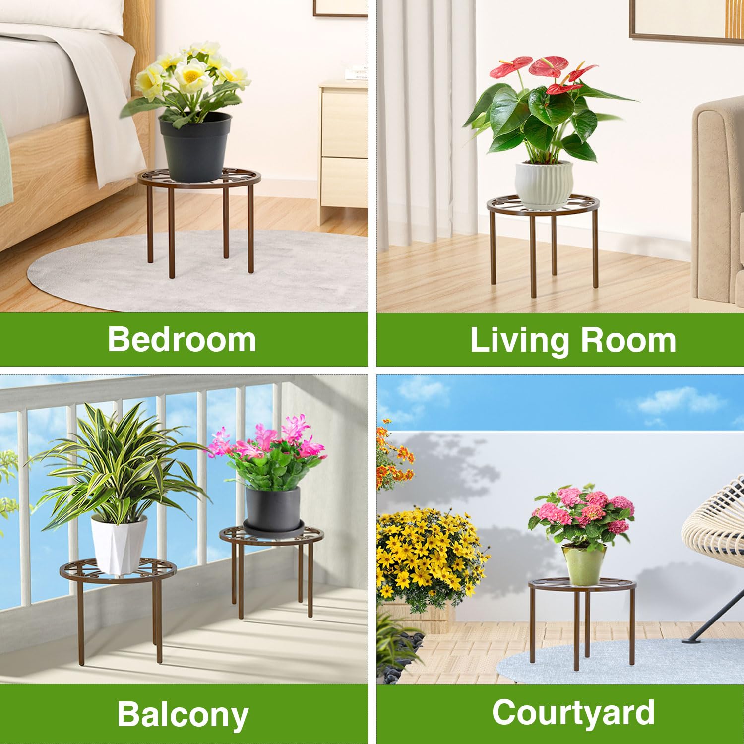 Bussdis rust-resistant coating protects plant display from moisture.