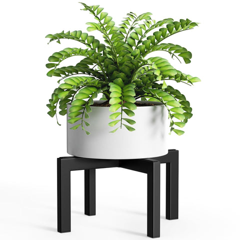 Bussdis modern metal plant stand complements minimalist décor.