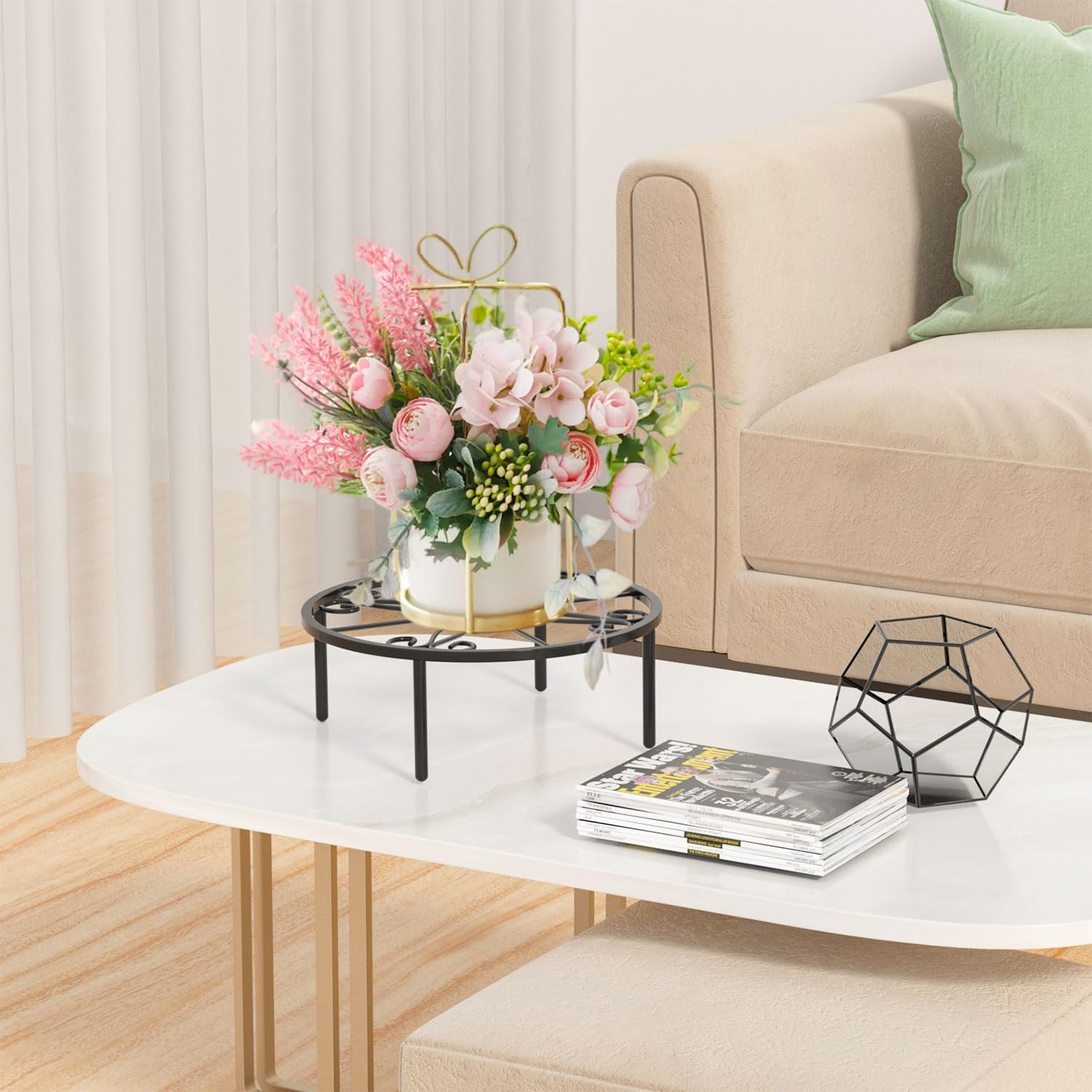 Bussdis multi-use plant rack suitable for pots, fruits, or kitchen items.