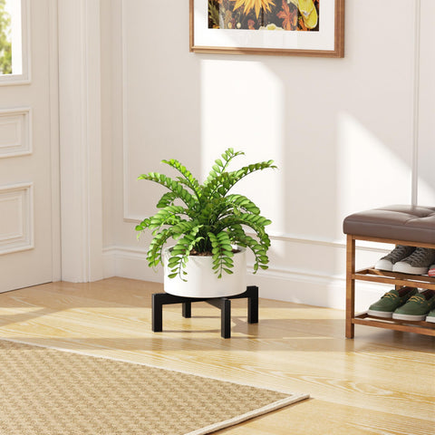Bussdis plant stand shows an 11.6 inch base diameter for balanced indoor outdoor placement.