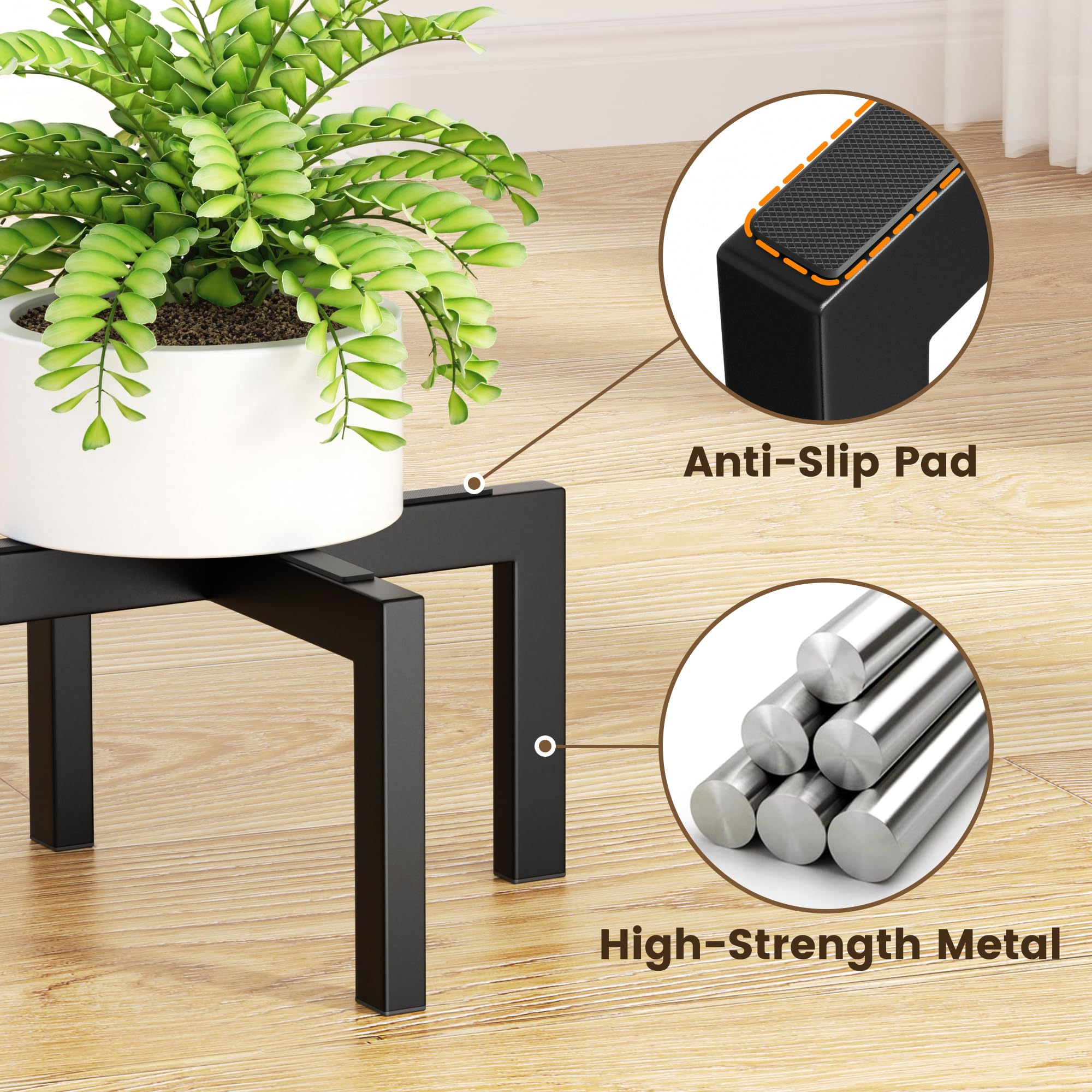 Bussdis base measures 11.6 inches for balanced placement.