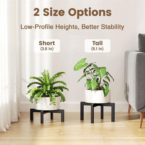 Bussdis plant stand designed for indoor and outdoor use with a clean metal finish.
