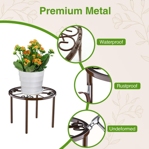 Bussdis portable plant stand elevates pots for easy relocation.