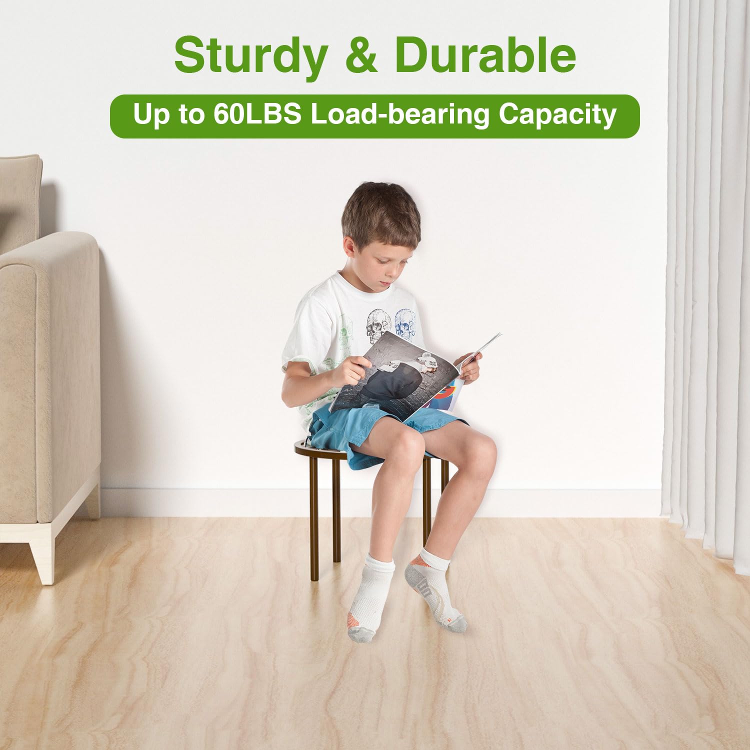 Bussdis round plant rack for indoor and outdoor use with sturdy support.