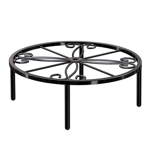 Bussdis short plant stand with pattern close-up for elegant indoor or outdoor decor.