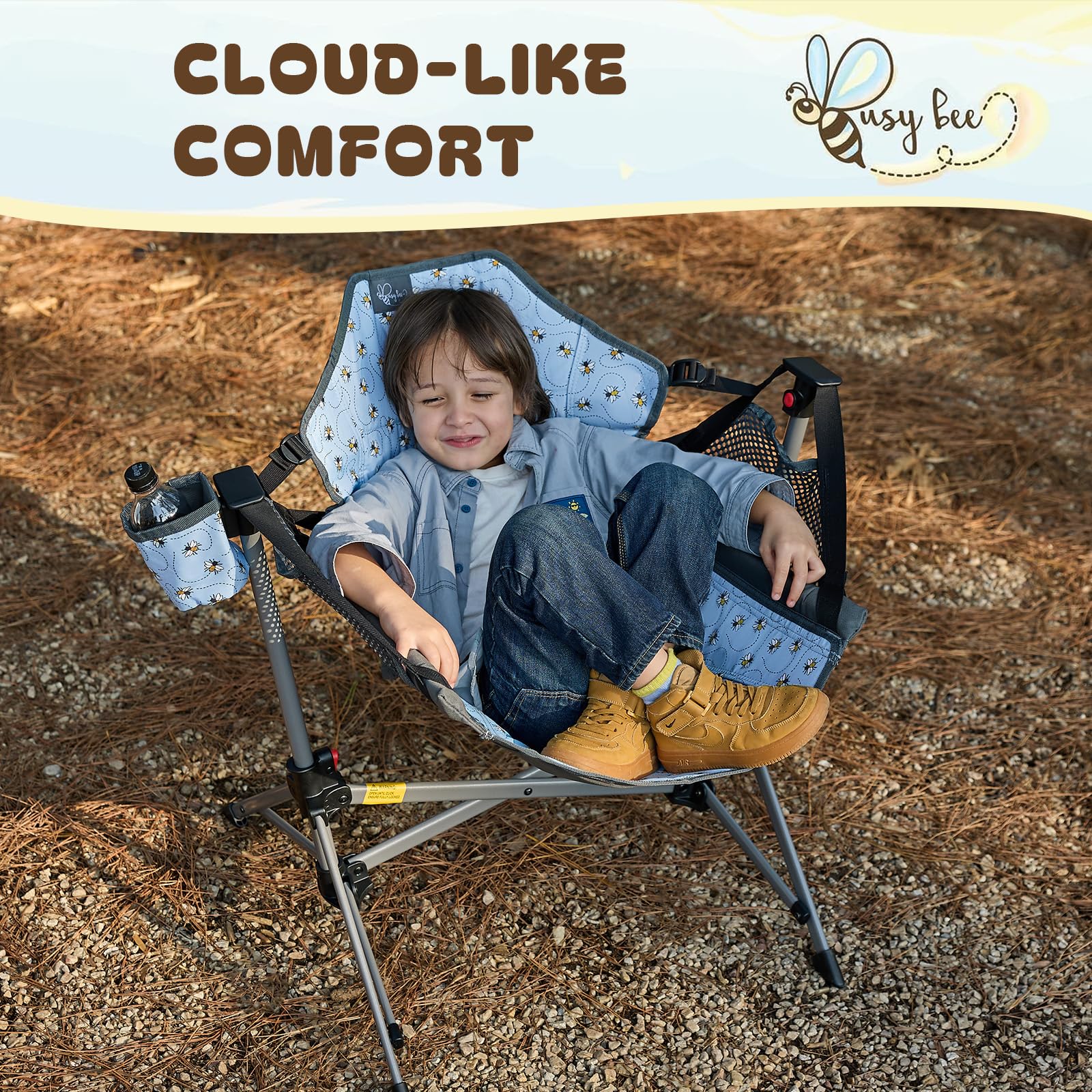 Busy Bee hammock chair shows a 20-inch seat width.