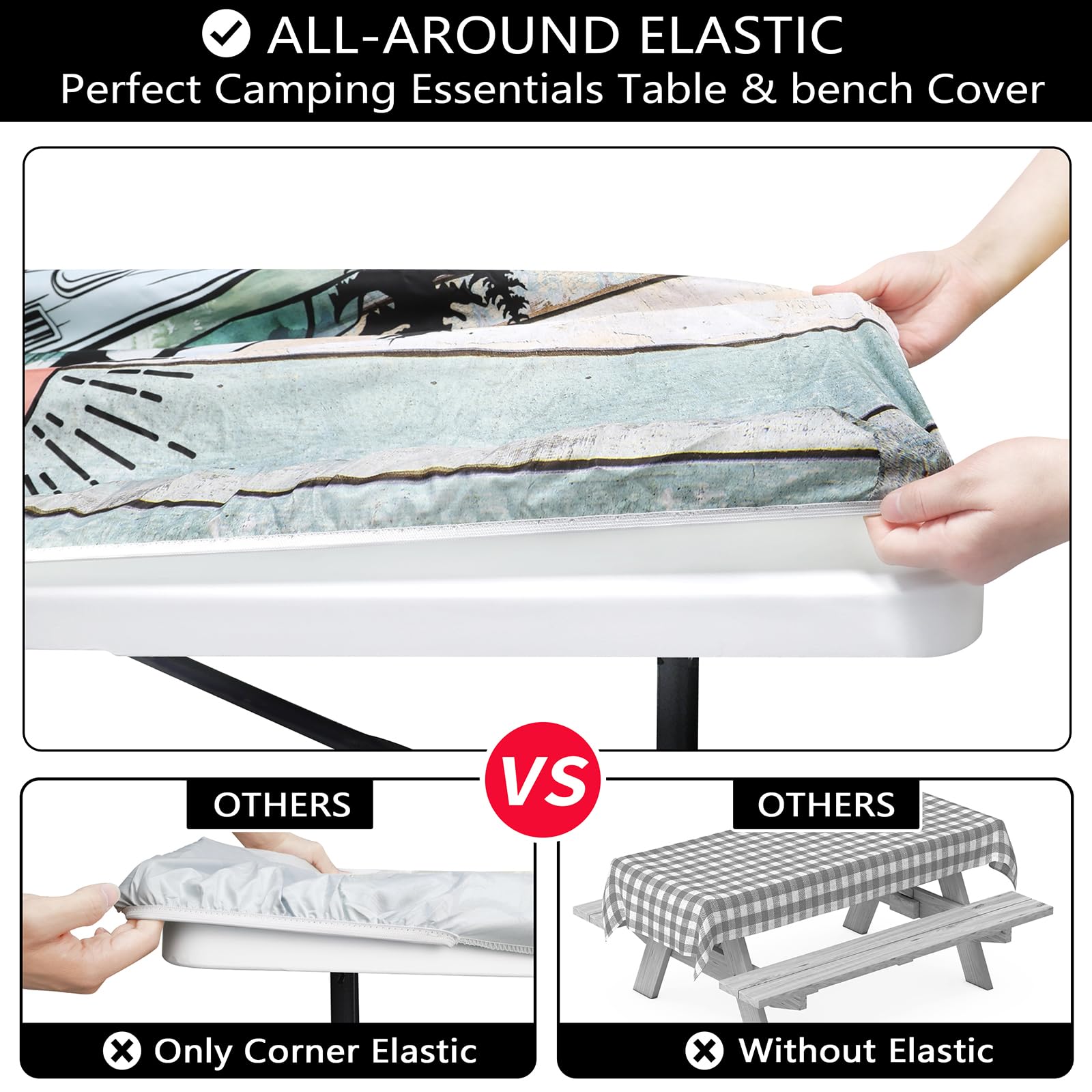 Butaluk elastic fit delivers a snug, wrinkle-free look across surfaces.
