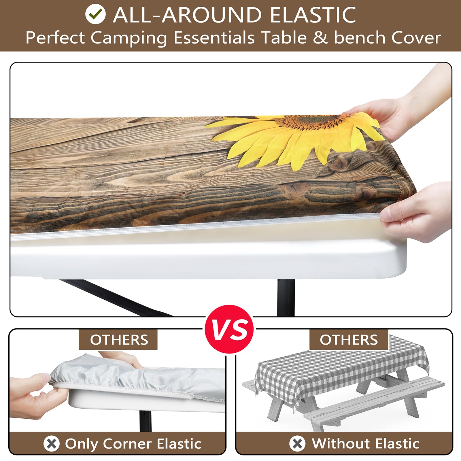 Butaluk elastic-fit table cover demonstrates secure hold against wind