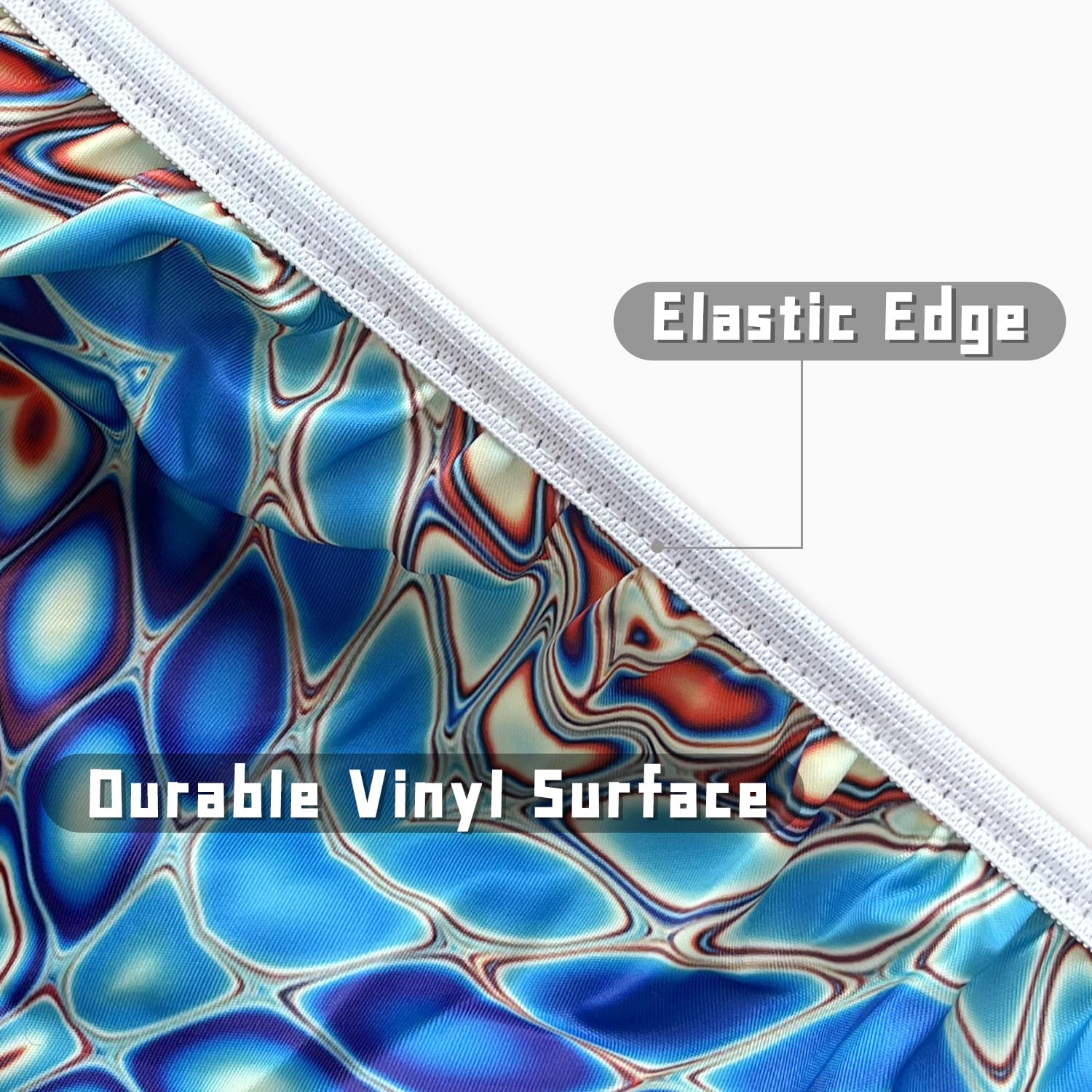 Butaluk round tablecloth with vibrant digital print maintains color during use