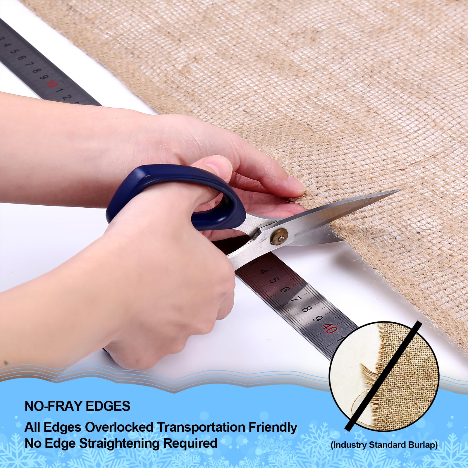 Butarfe burlap close-up shows natural texture ideal for rustic decor