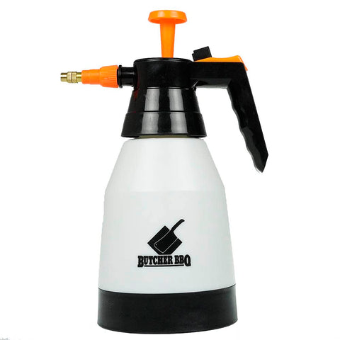 Butcher BBQ 1.5L sprayer with continuous pump for even basting.