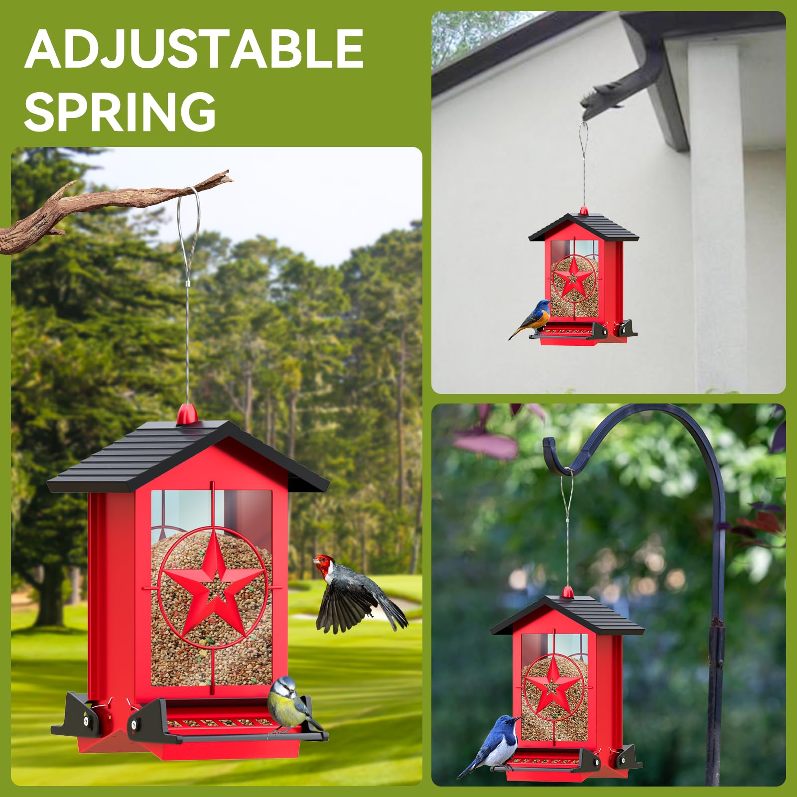 Buteafly all-weather metal feeder designed to resist rust and warp