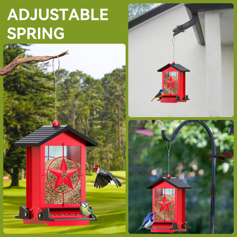 Buteafly all-weather metal feeder designed to resist rust and warp