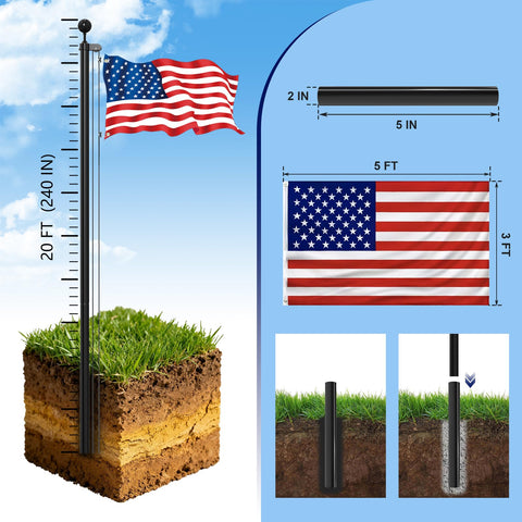 Butizone ground sleeve PVC provides deep secure anchoring for windy days.