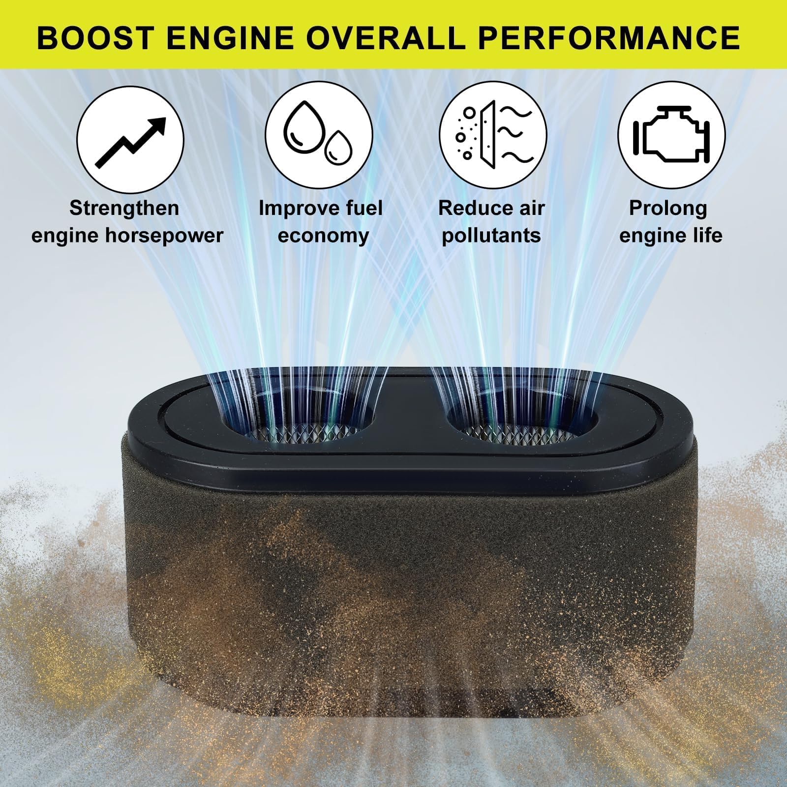 Butom 136-7806 air filter with PU seal reduces leaks and vibration.
