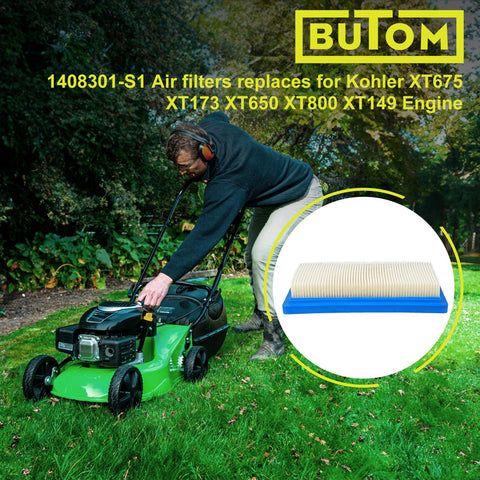 Butom air filter packaging illustrating easy replacement and handling