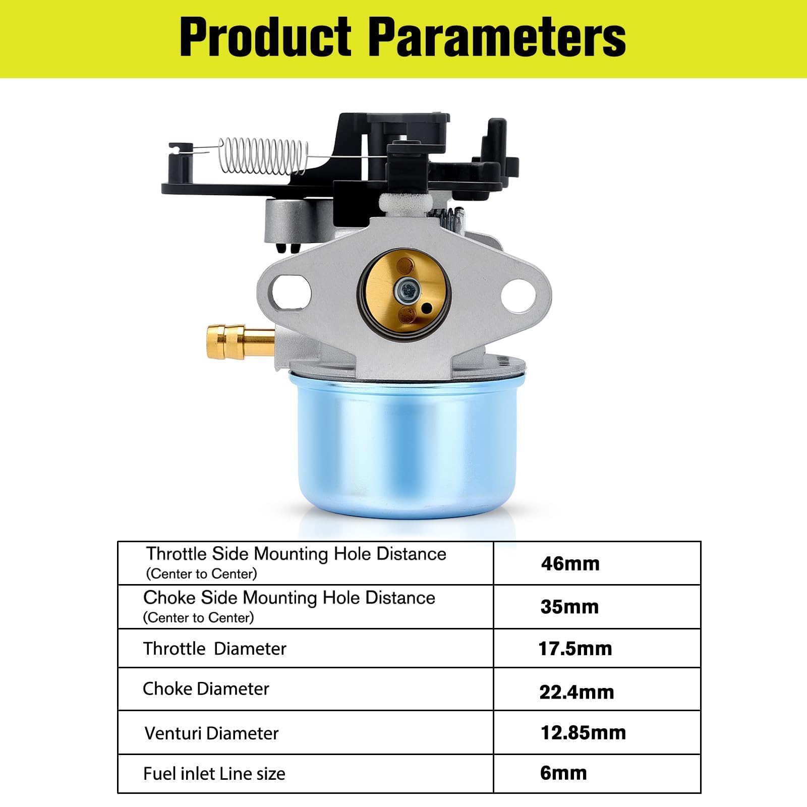 Butom anodized aluminum carburetor body detail