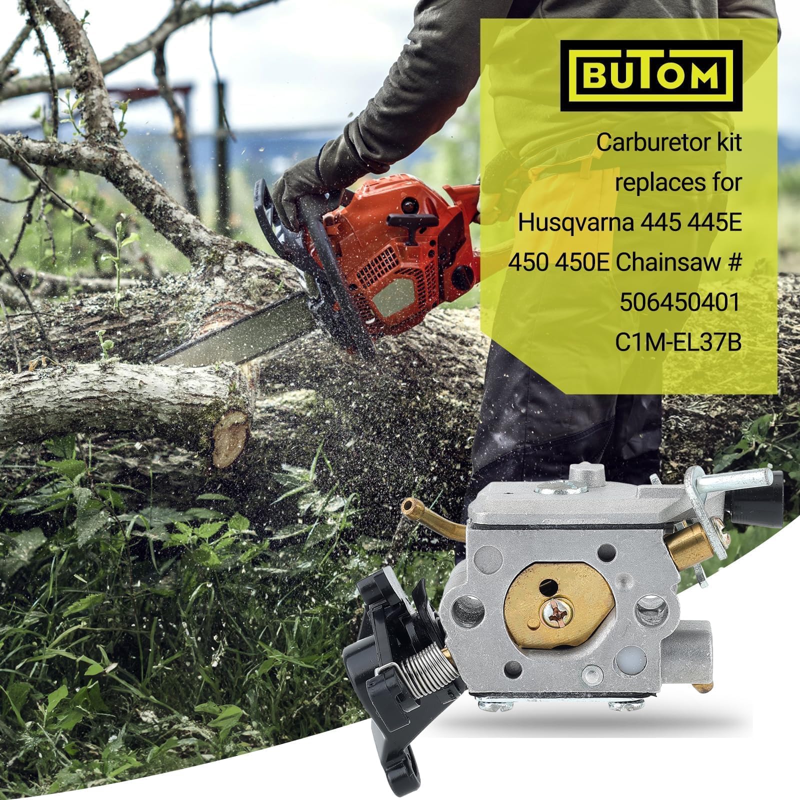 Butom air filter from the kit for cleaner intake and engine protection