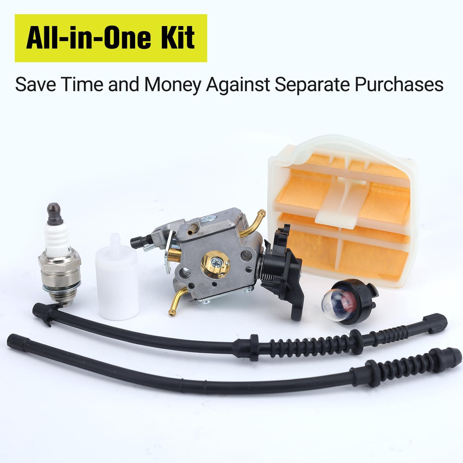 Butom primer pump included for quick, easy starting