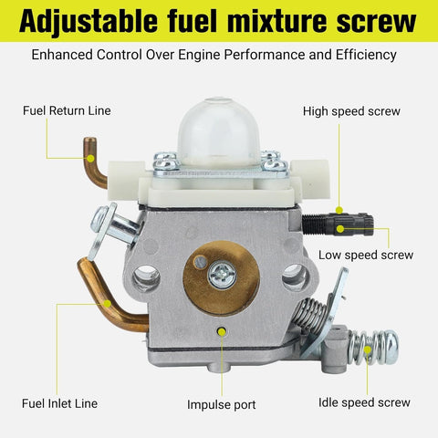 Butom C1M-K77 carburetor with included air filter for cleaner operation