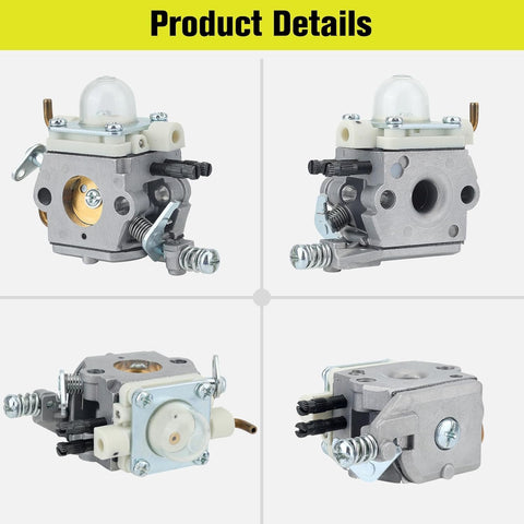Butom C1M-K77 carburetor with spark plug and primer bulbs for easier starts